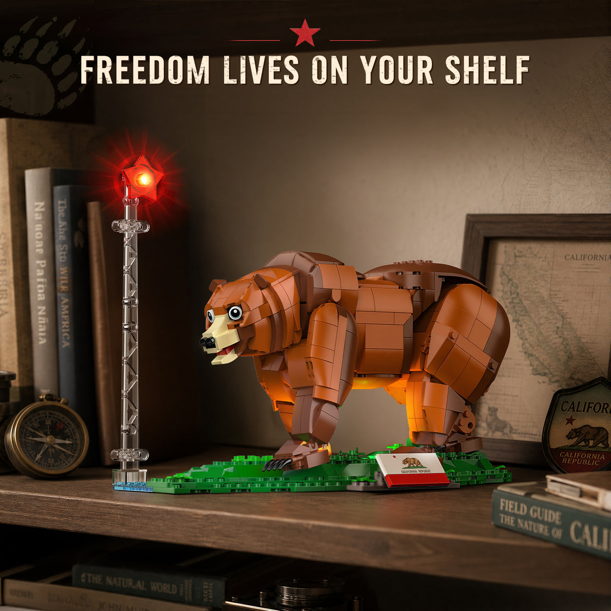 Plymagic Assembly Model - California brown bear