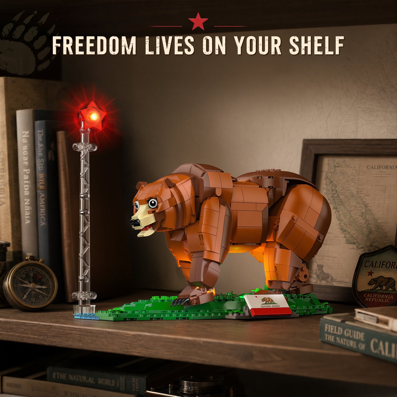Plymagic Assembly Model - California brown bear