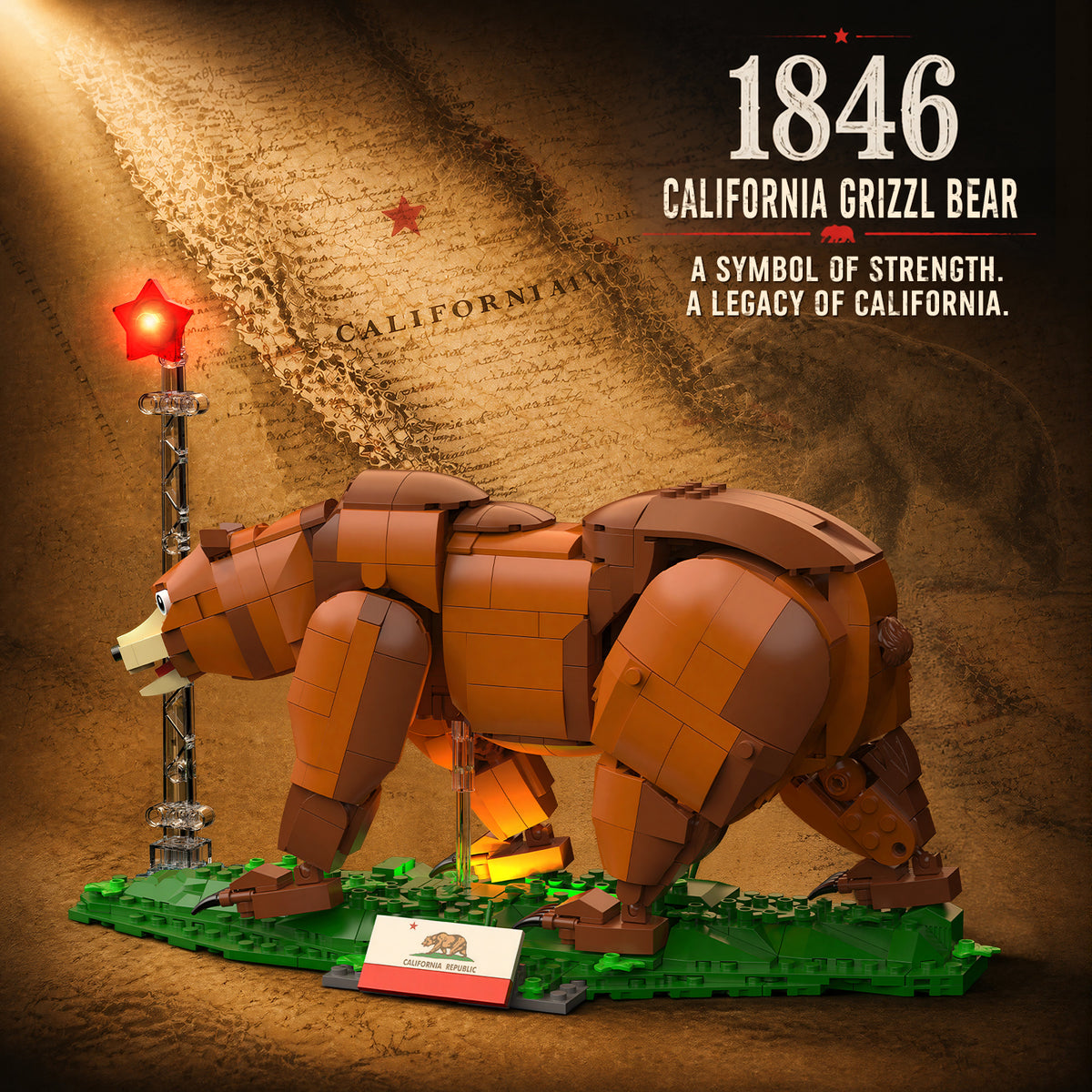 Plymagic Assembly Model - California brown bear