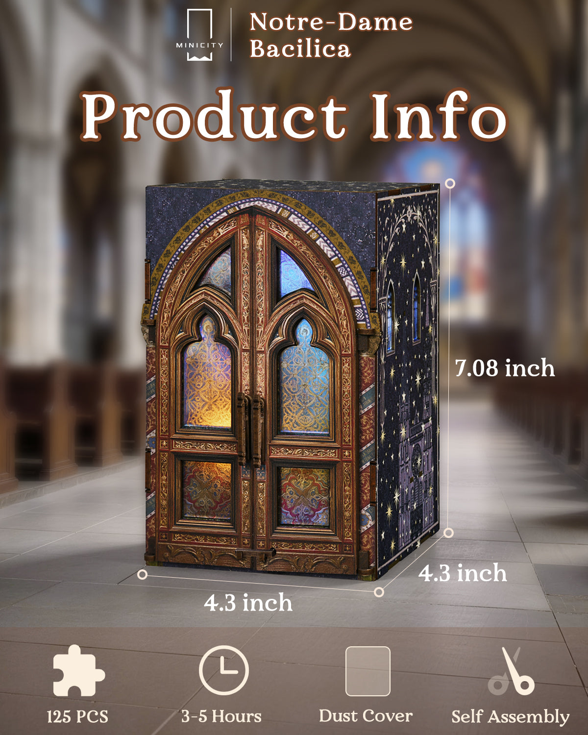 Plymagic DIY Book Nook - Notre-Dame Basilica