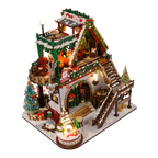 Plymagic DIY Mini House - Snowy Christmas Lodge
