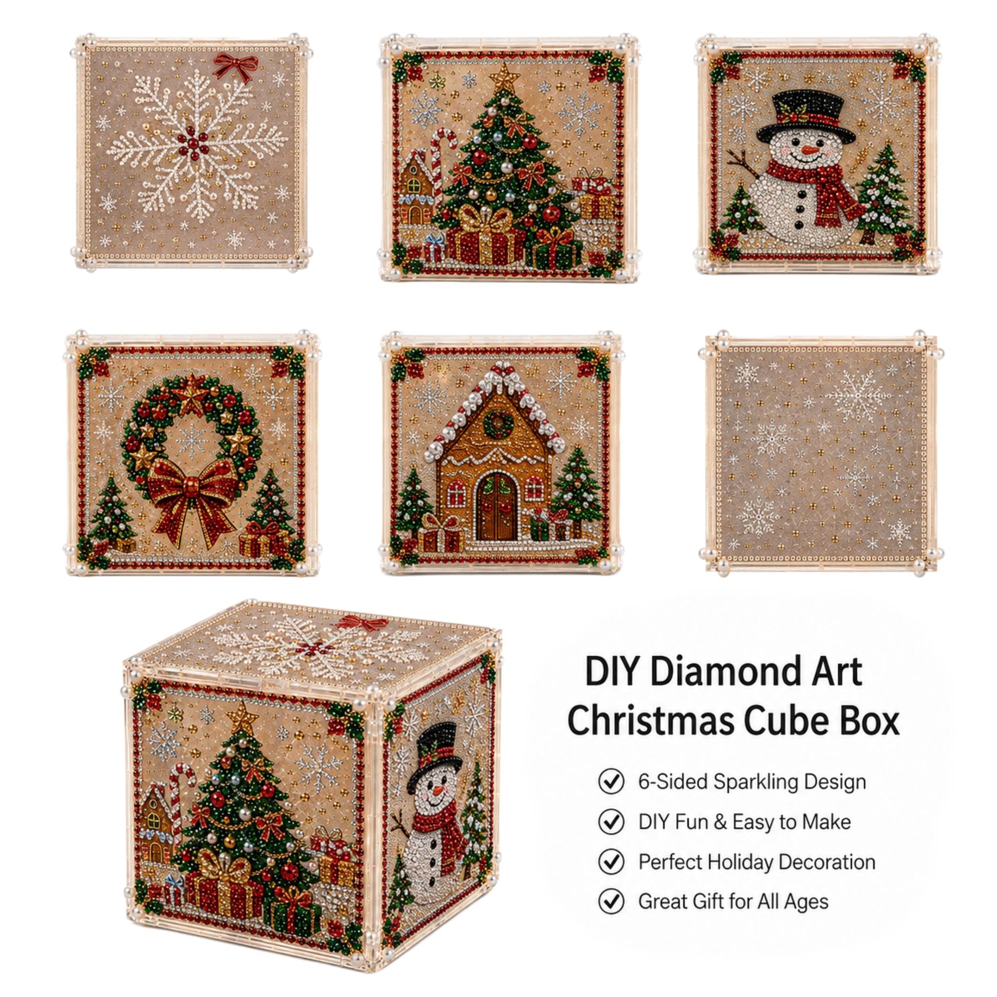 Plymagic DIY Pearl Art - Christmas Cube Box