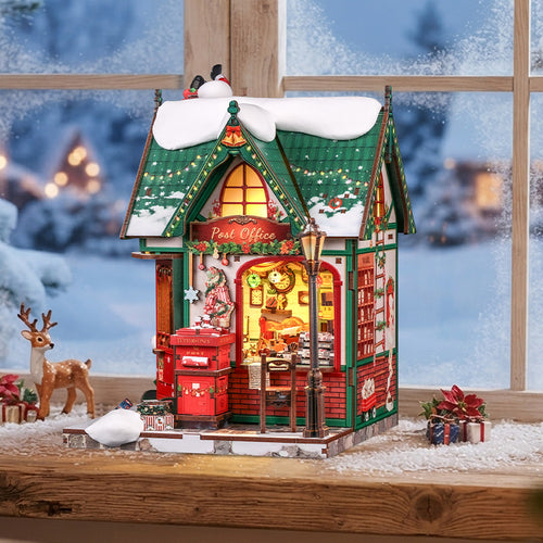 Plymagic DIY Mini House - Snowy Night Post