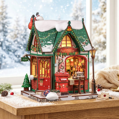 Plymagic DIY Mini House - Snowy Night Post