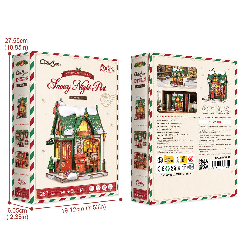 Plymagic DIY Mini House - Snowy Night Post