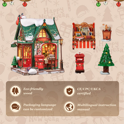 Plymagic DIY Mini House - Snowy Night Post