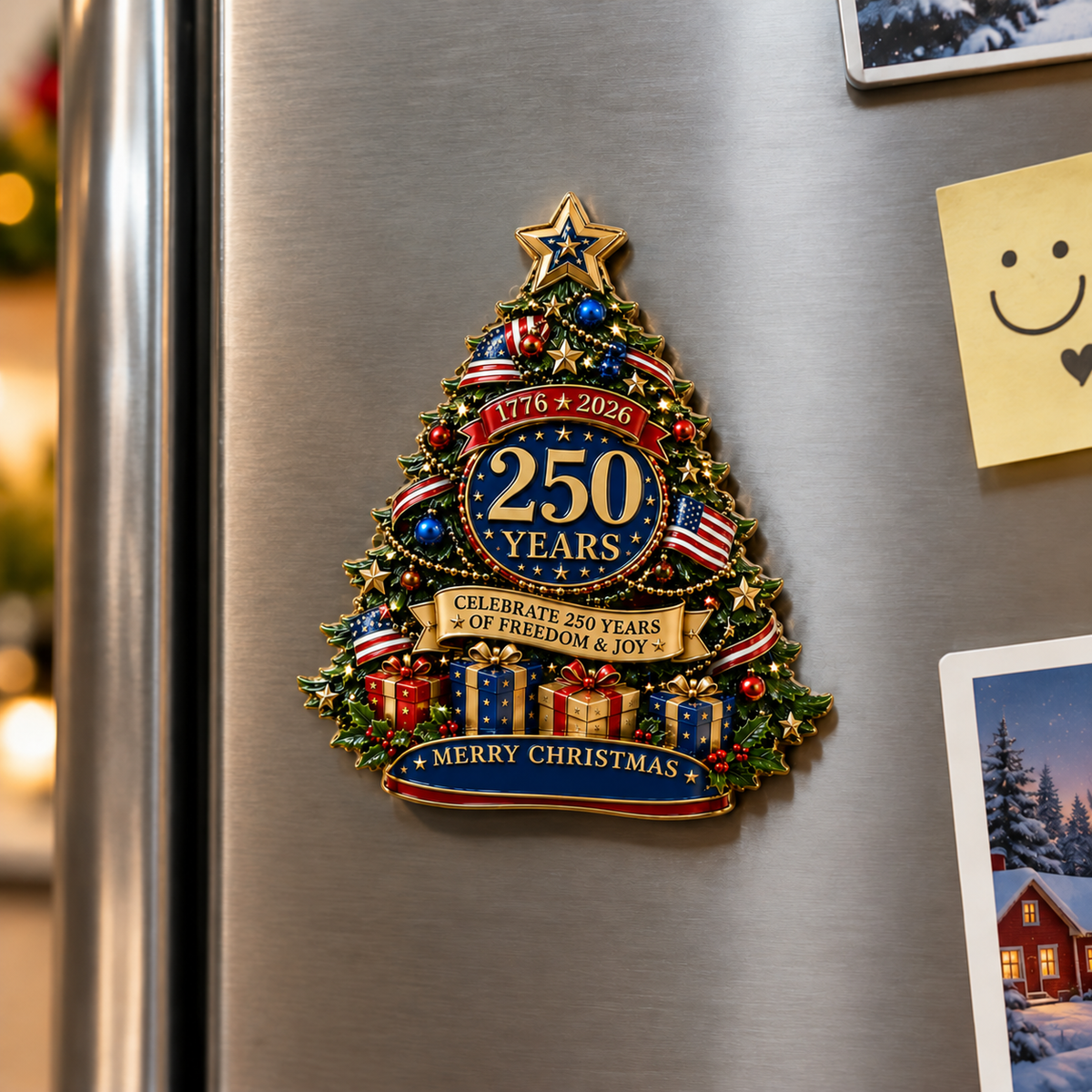 Plymagic DIY Fridge Magnets - 2026 USA 250th Anniversary Christmas