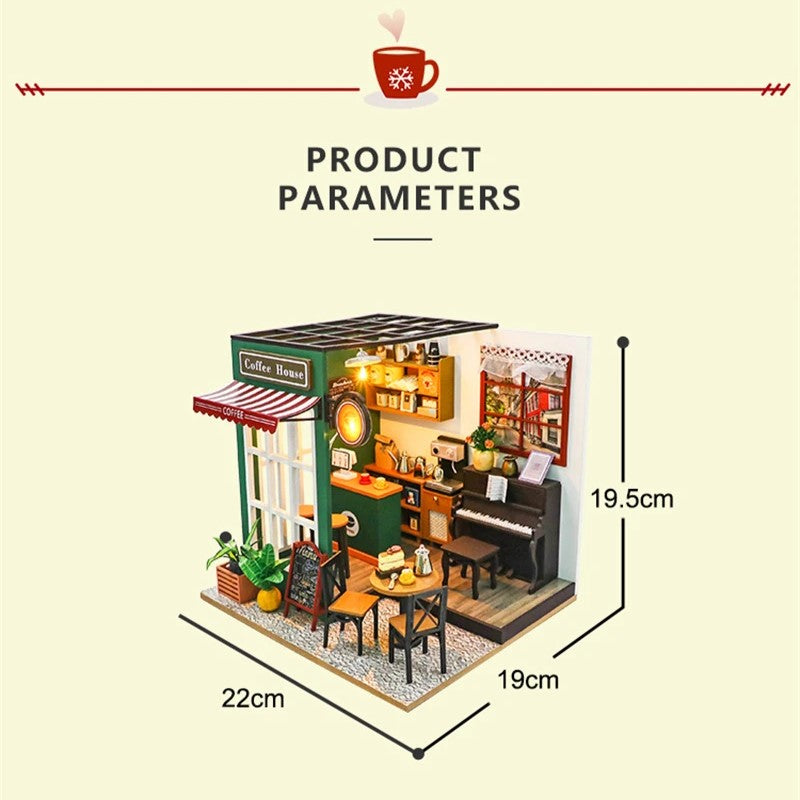 Plymagic DIY Mini House - Cozy Cup Cafe