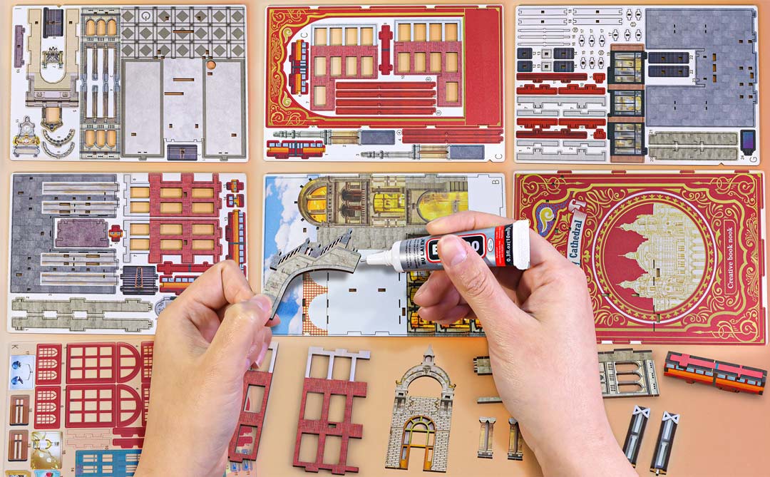 Plymagic DIY Book Nook -  Railway Cathedral(2 Sides Scene)