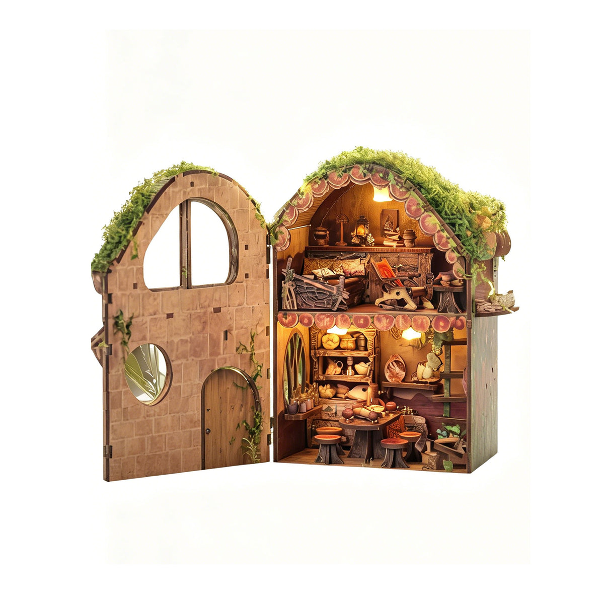 Plymagic DIY Mini House - Green Vine Cottage