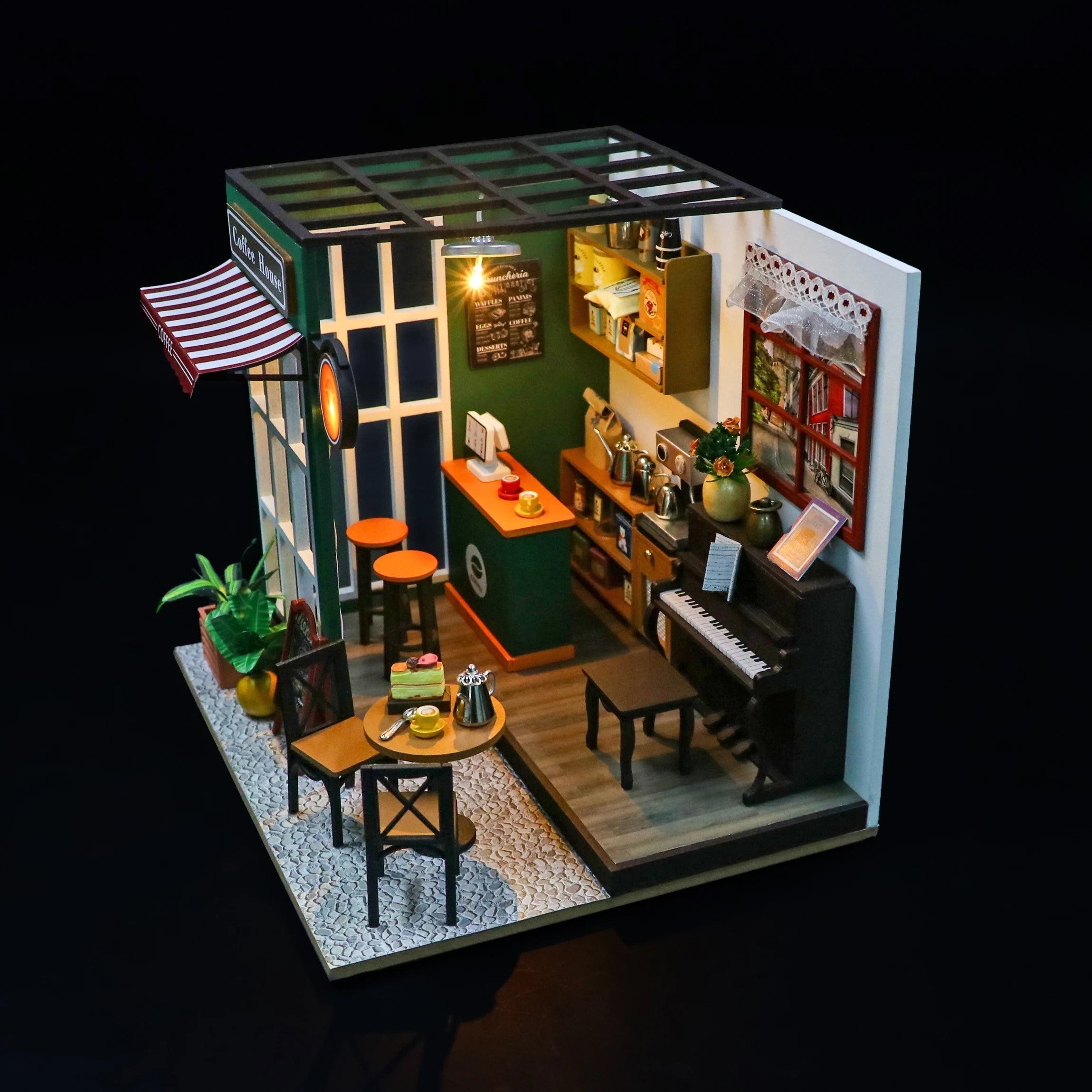 Plymagic DIY Mini House - Cozy Cup Cafe