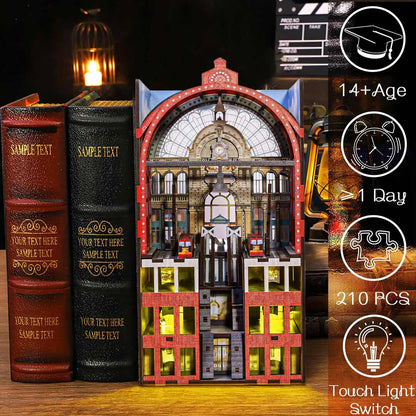 Plymagic DIY Book Nook -  Railway Cathedral(2 Sides Scene)