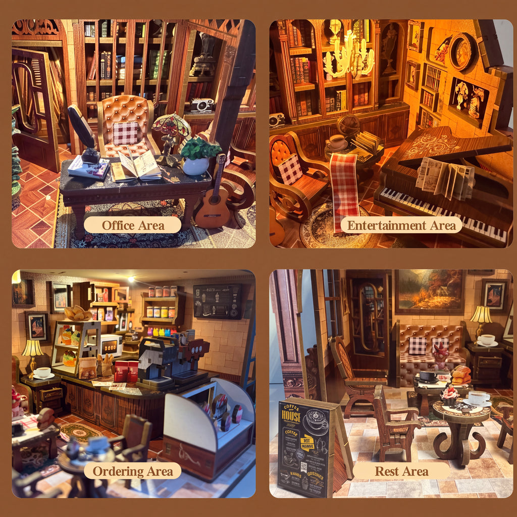 Plymagic DIY Mini House - Norren Book Cafe
