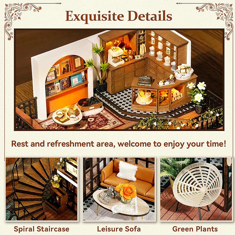 Plymagic DIY Mini House - Garden Loft Café