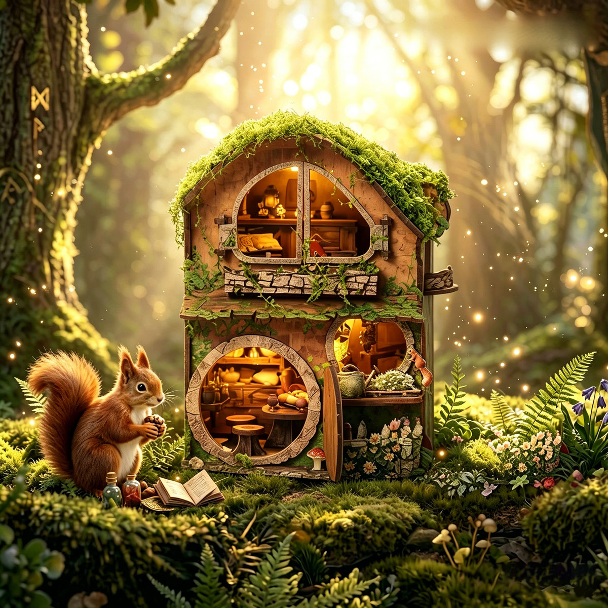 Plymagic DIY Mini House - Green Vine Cottage