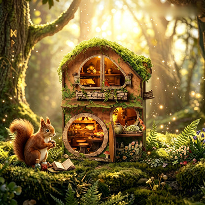 Plymagic DIY Mini House - Green Vine Cottage