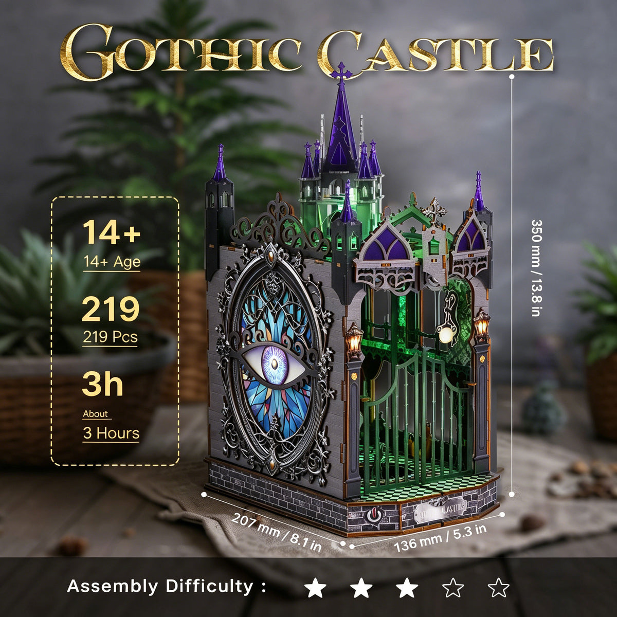 Plymagic DIY Book Nook -  Gothic Castle