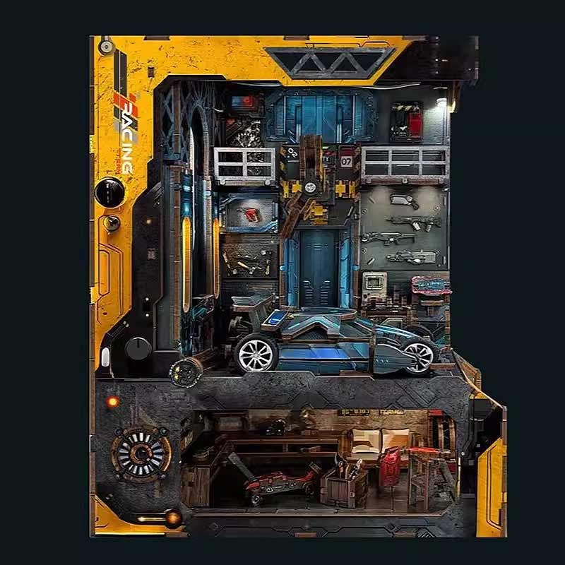 Plymagic DIY Book Nook - Apocalyptic Car Workshop Bunker Secondary image