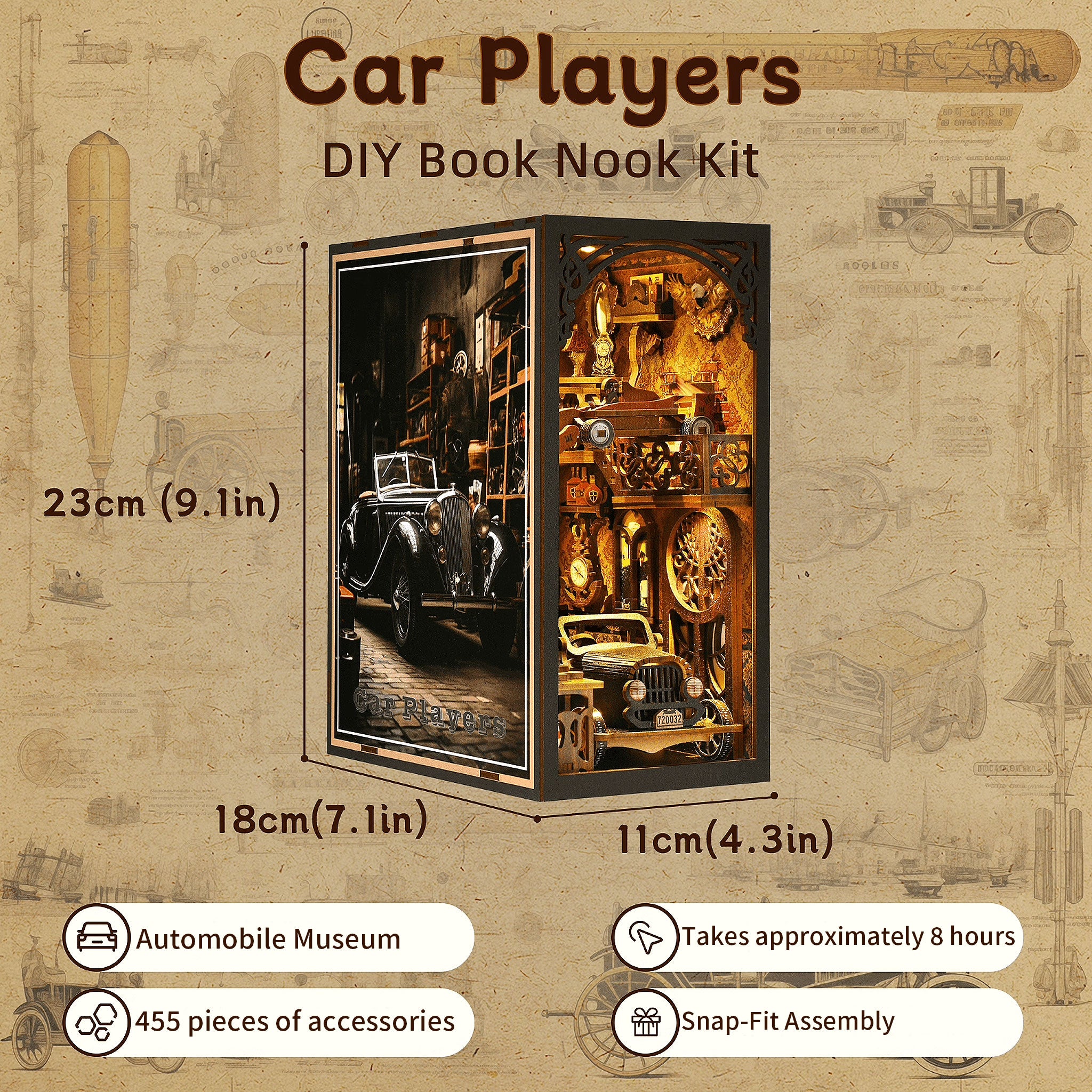 Plymagic DIY Book Nook - Classic Wheels