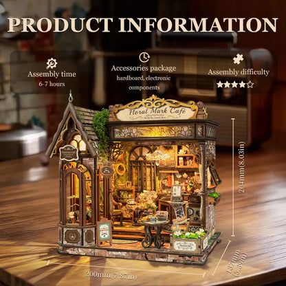 Plymagic DIY Mini House - Floral Mark Café