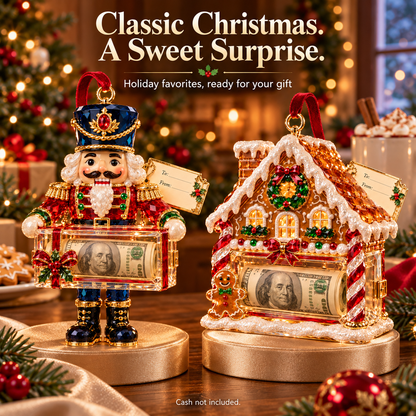 2026 Crystal-Style Christmas Money Holder Ornaments – 20 Festive Designs with Gift Tags