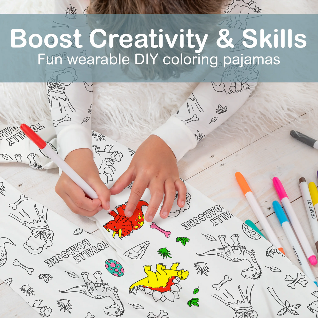 Kids' Bamboo Coloring Pajama Set