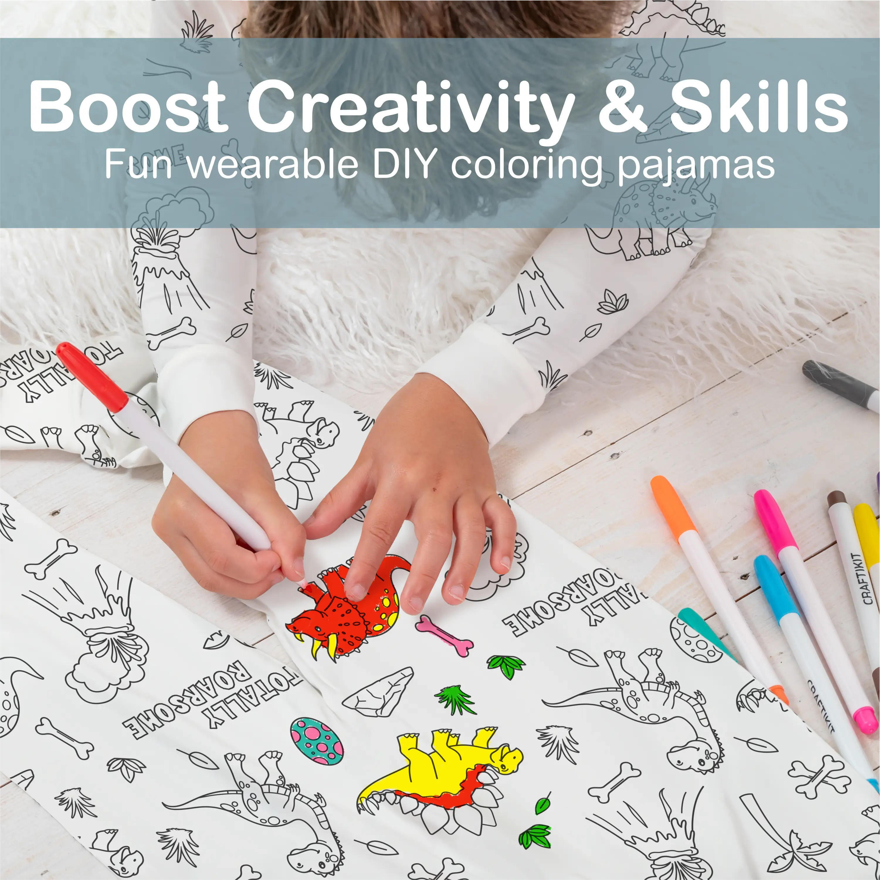 Kids' Bamboo Coloring Pajama Set