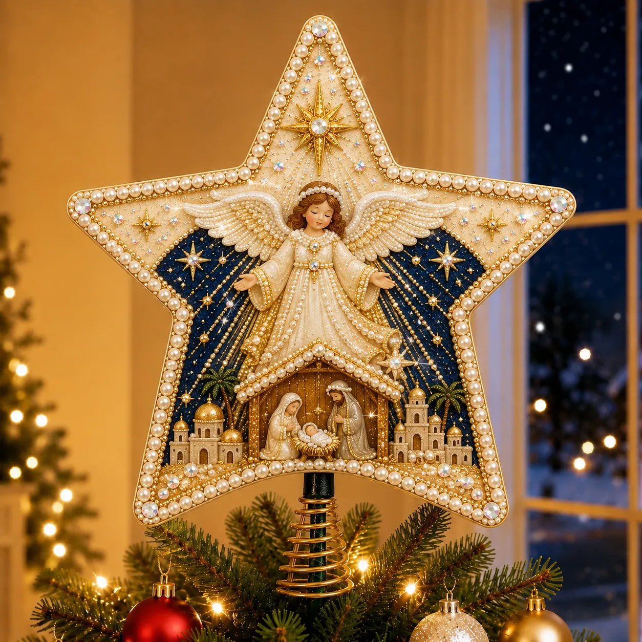 Plymagic DIY Pearl Art Tree Topper - ✝️ The Birth of Jesus