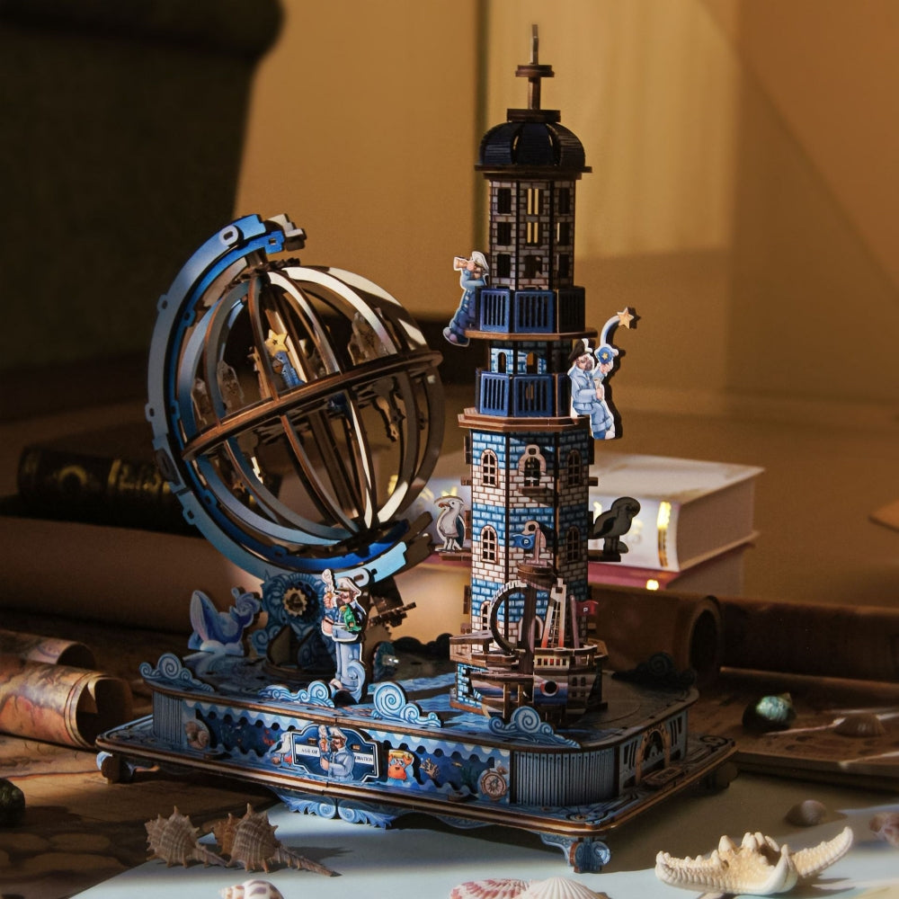 Plymagic Assembly Model - Musical Globe & Lighthouse
