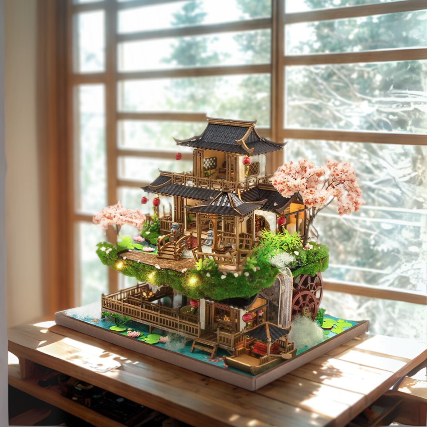 Plymagic DIY Mini House - Blossom Latern Pavilion