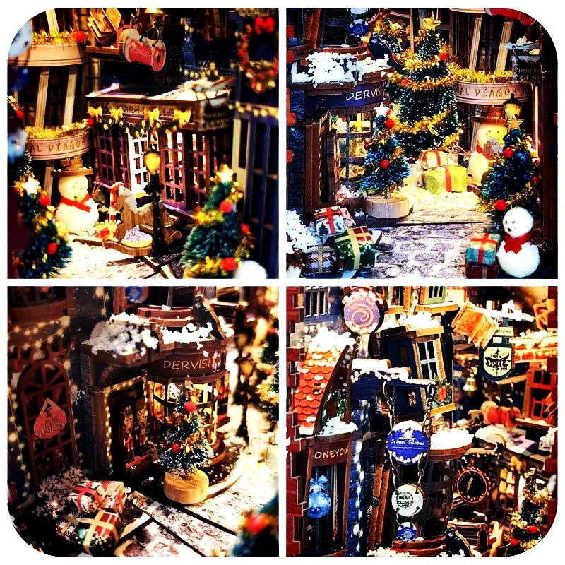 Plymagic DIY Book Nook - Christmas in Magic Night Alley