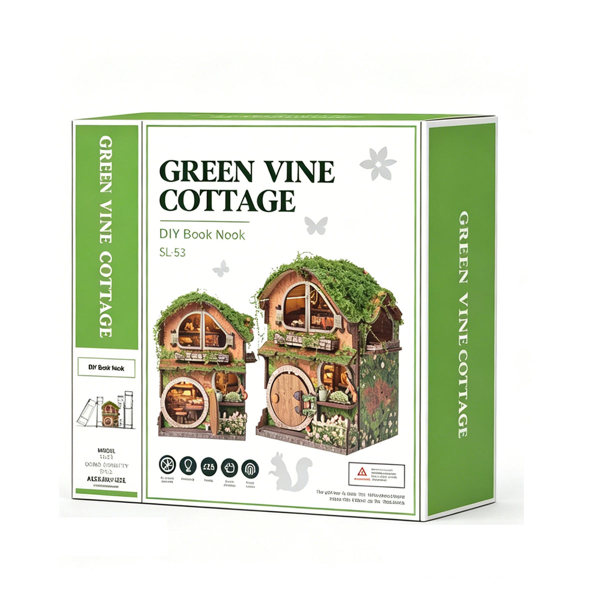Plymagic DIY Mini House - Green Vine Cottage
