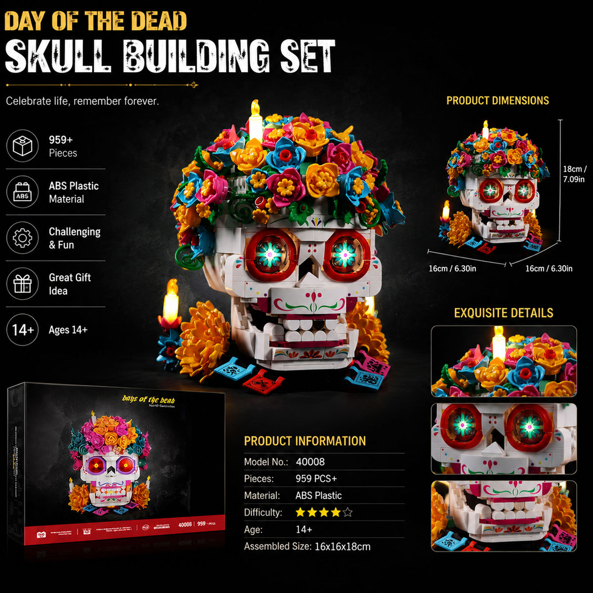 Plymagic Assembly Model - Day of the Dead | 959 + PCS