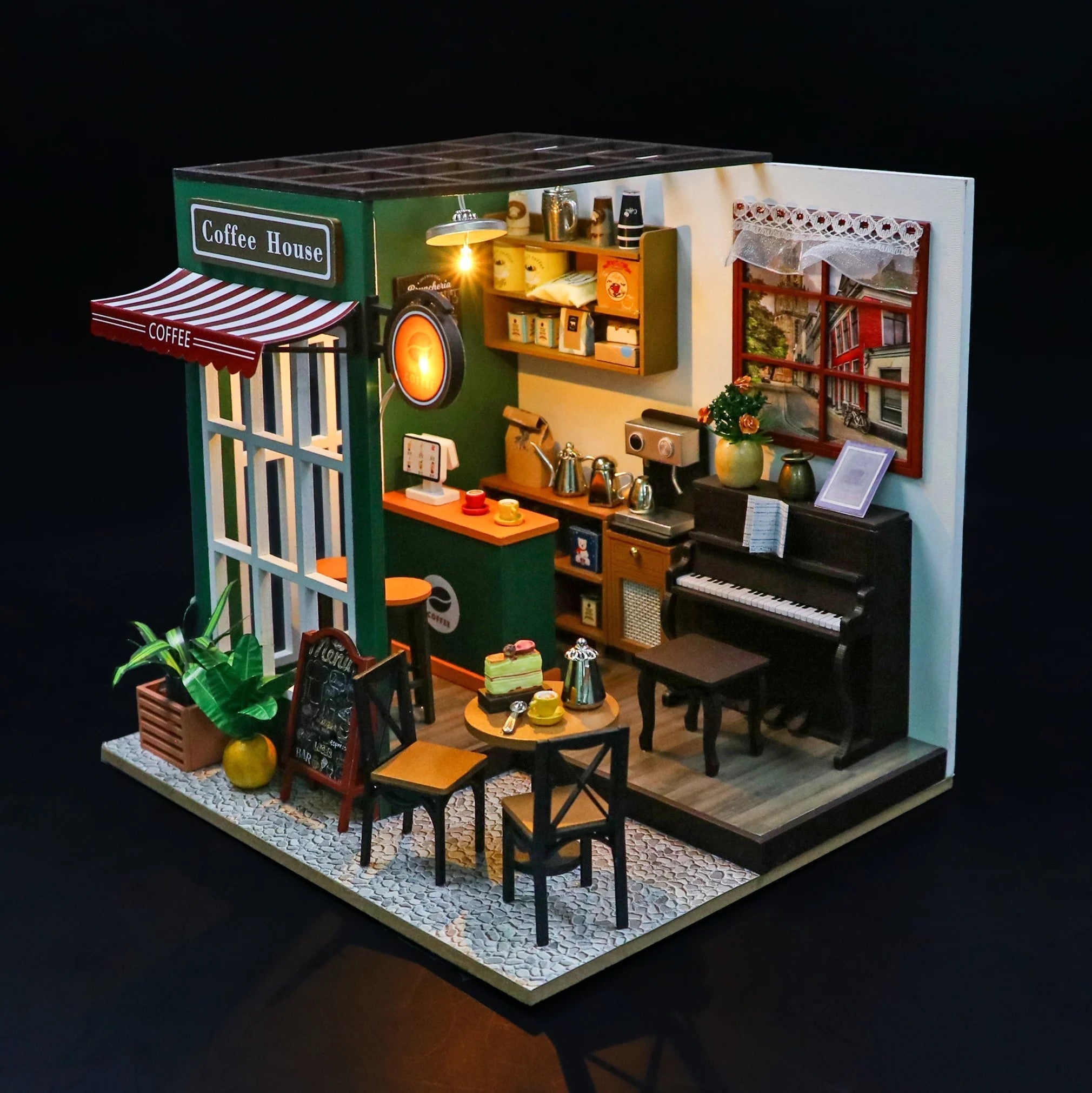 Plymagic DIY Mini House - Cozy Cup Cafe