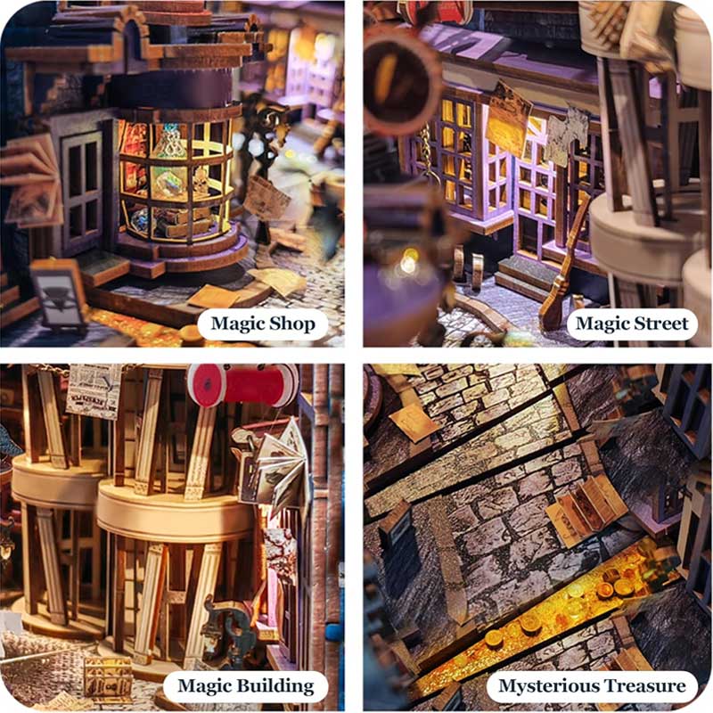 Plymagic DIY Book Nook - Magic Night Alley