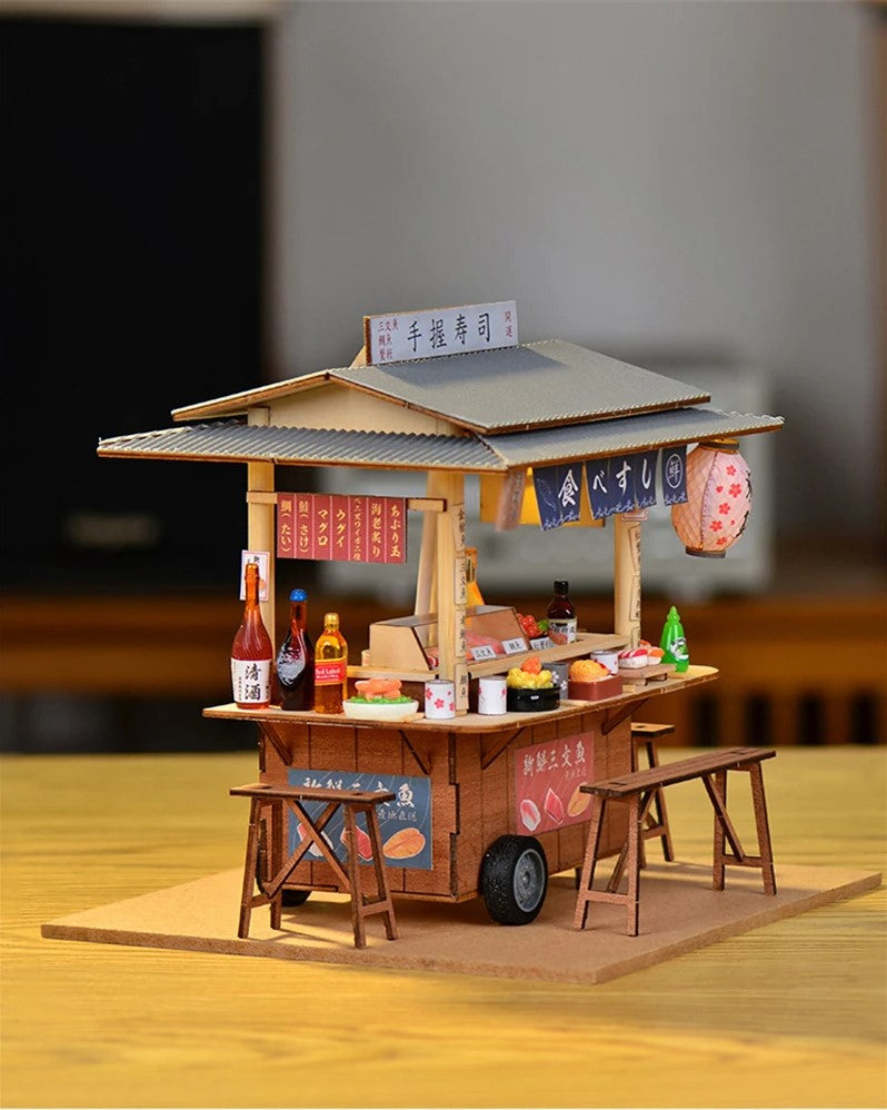Plymagic DIY Mini House - Midnight Sushi Cart