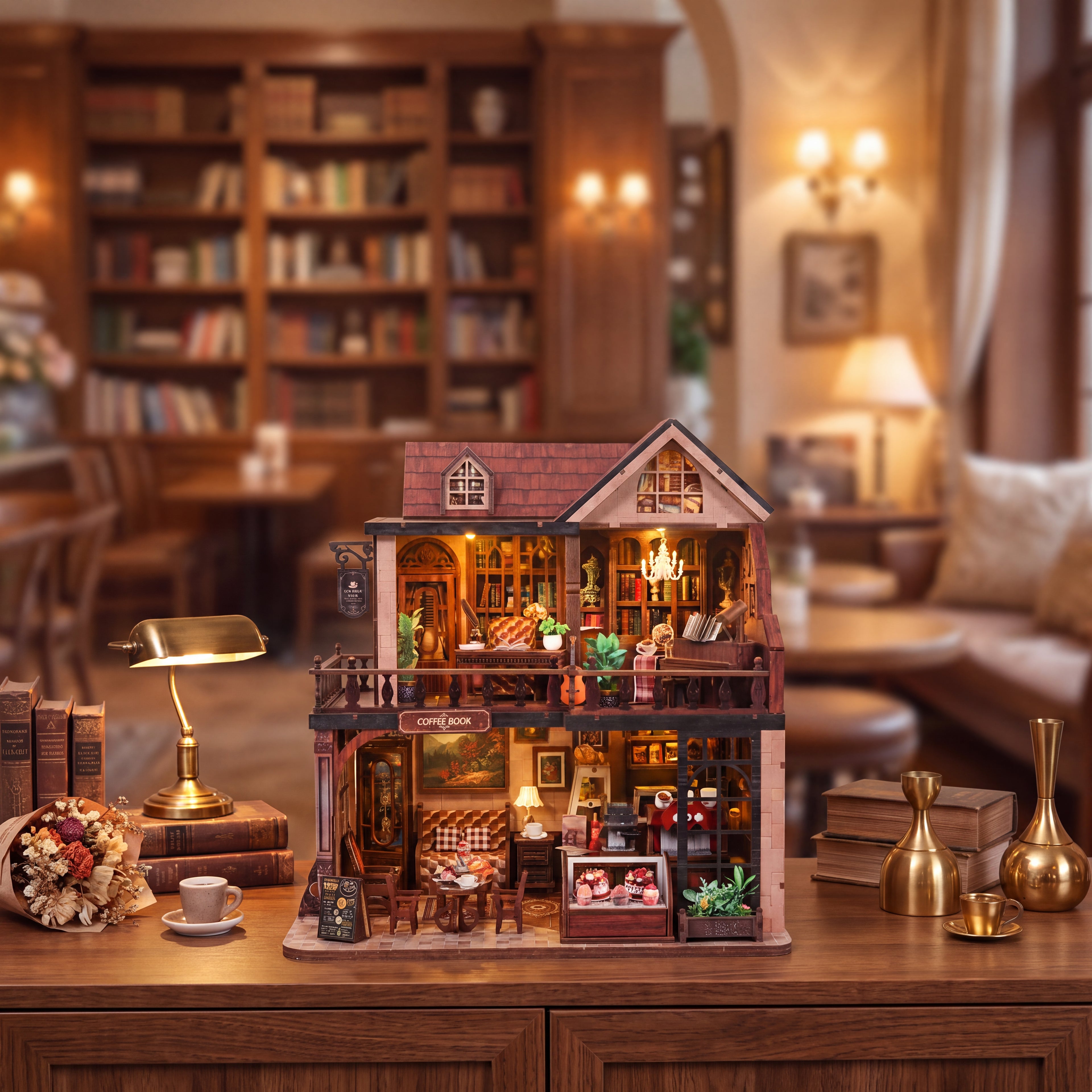 Plymagic DIY Mini House - Norren Book Cafe