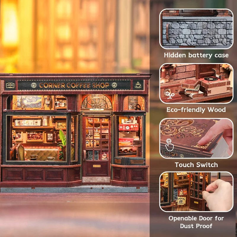 Plymagic DIY Mini House - Retro Coffee Shop