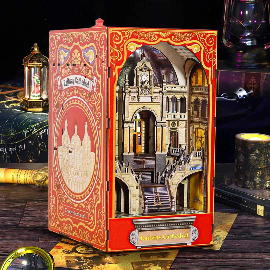 Plymagic DIY Book Nook -  Railway Cathedral(2 Sides Scene)