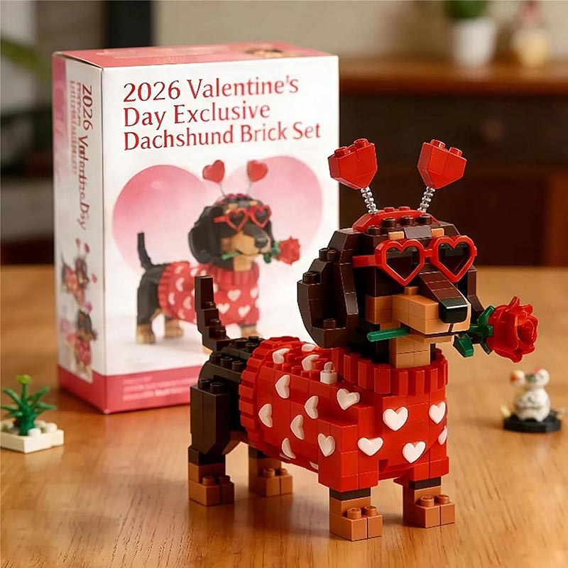 💖 2026 Valentine’s Day Exclusive Dachshund Brick Set 🐕