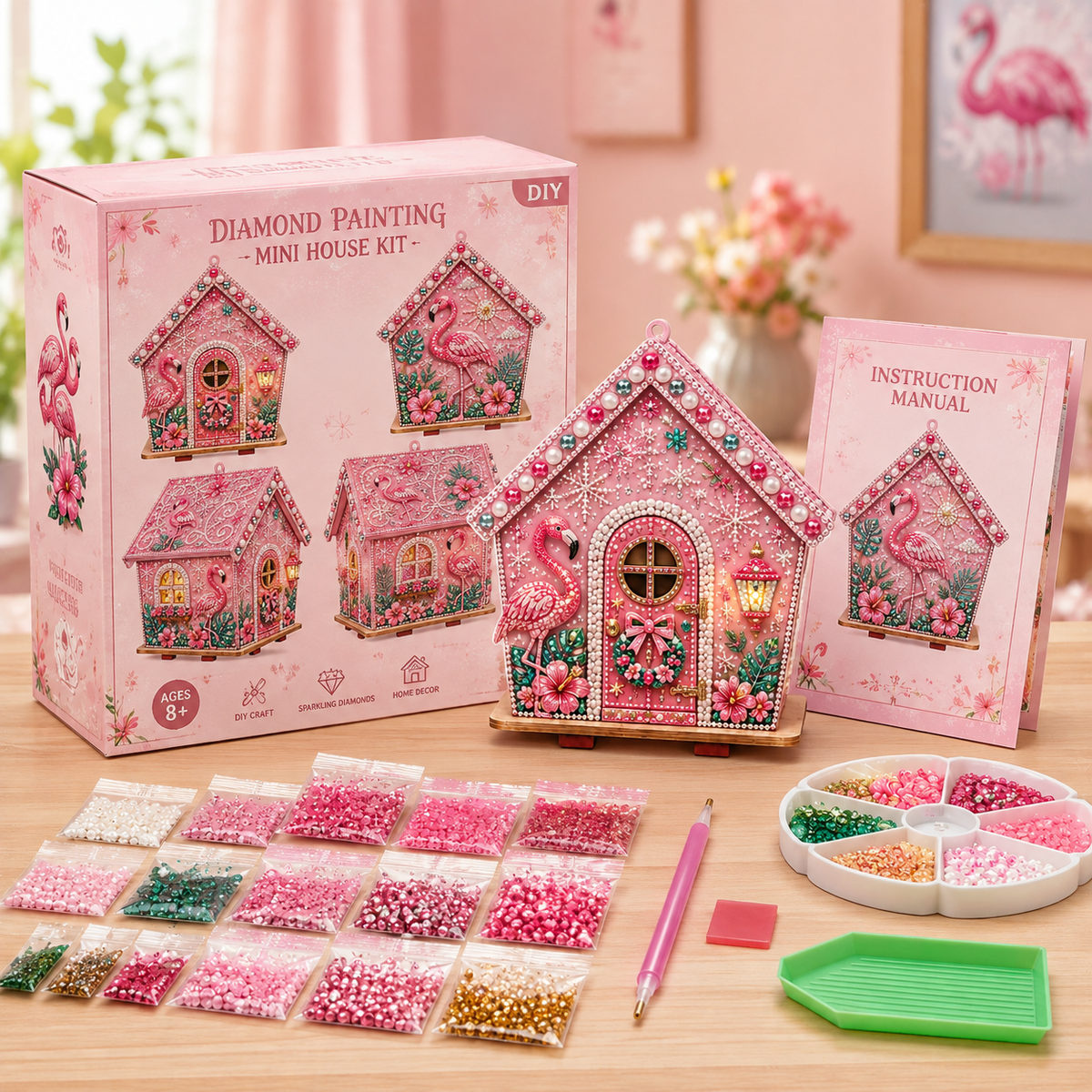 Plymagic DIY Pearl Art  - Whimsical Garden Cottage Collection