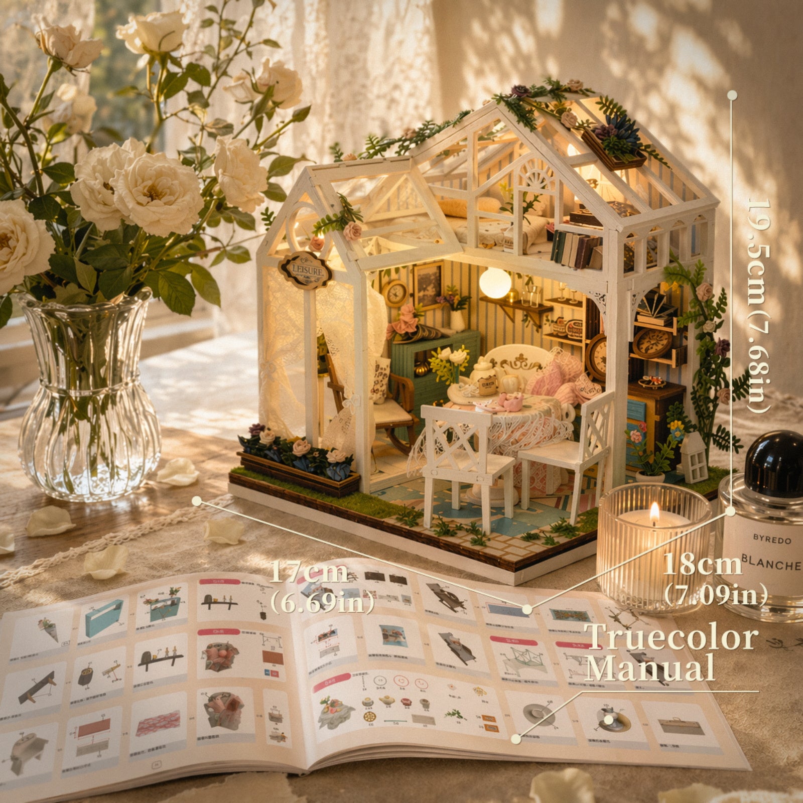 Plymagic DIY Mini House - Floral Retreat