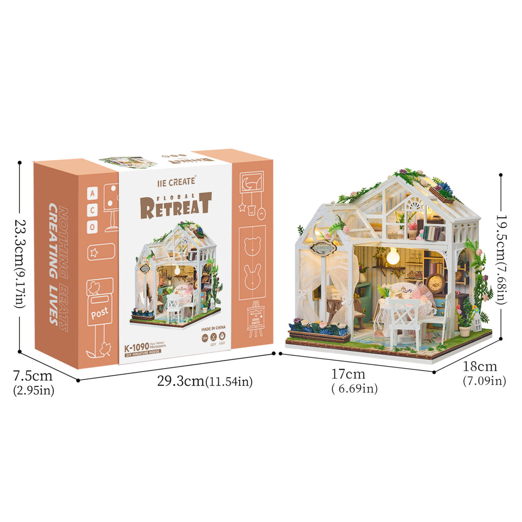Plymagic DIY Mini House - Floral Retreat