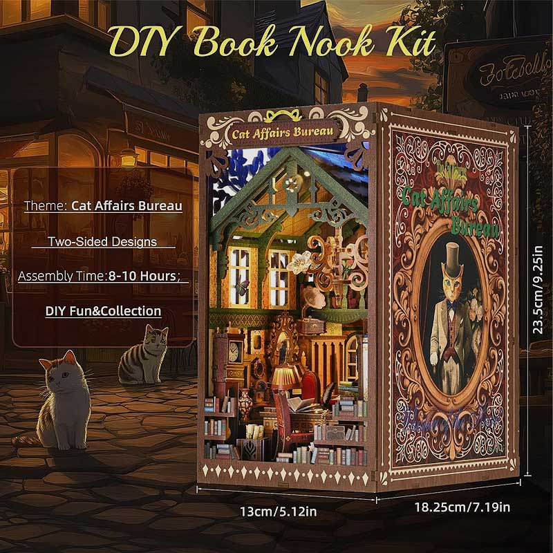 Plymagic DIY Book Nook - Cat Affair Bureau