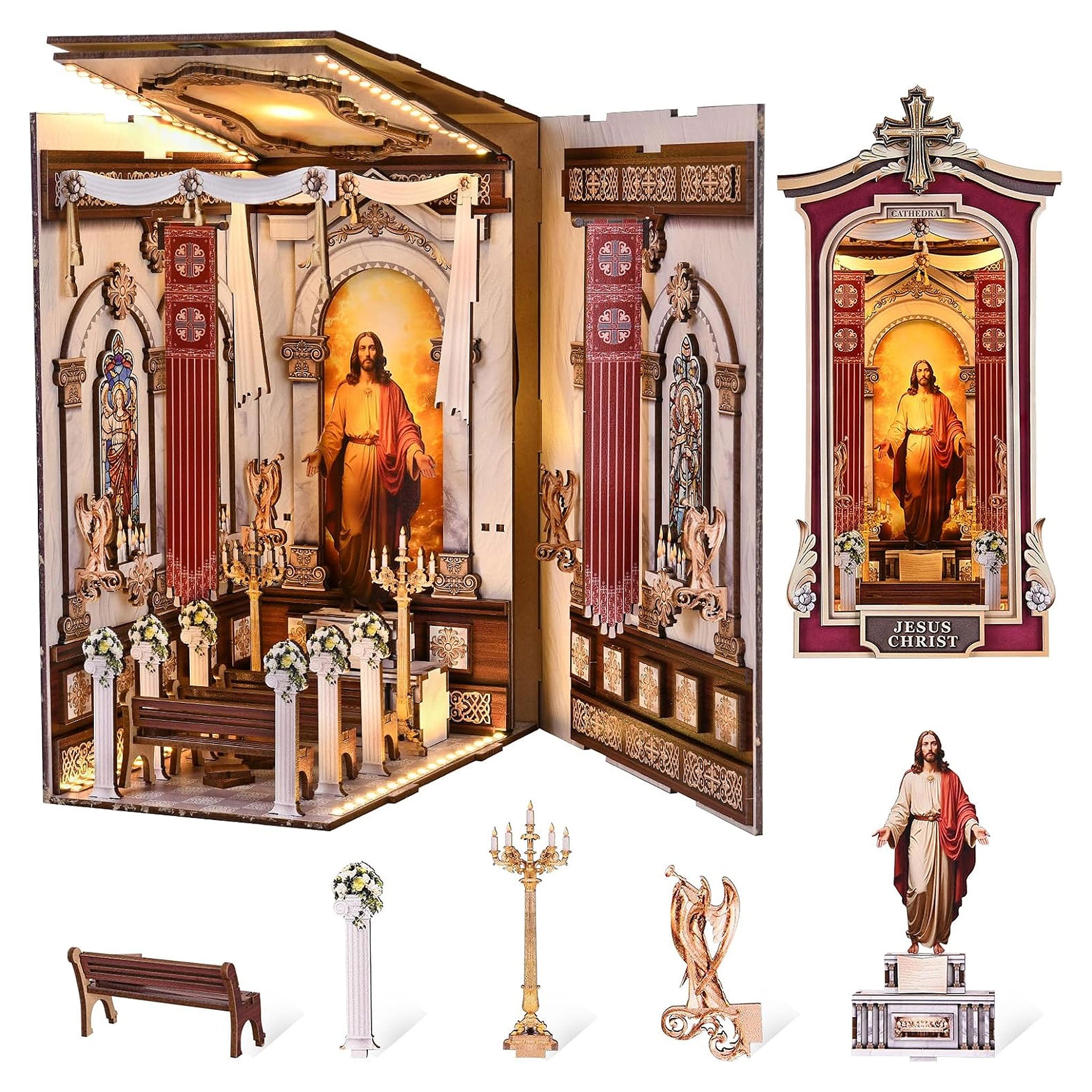 Plymagic DIY Book Nook Kit -  Jesus Christ Cathedral