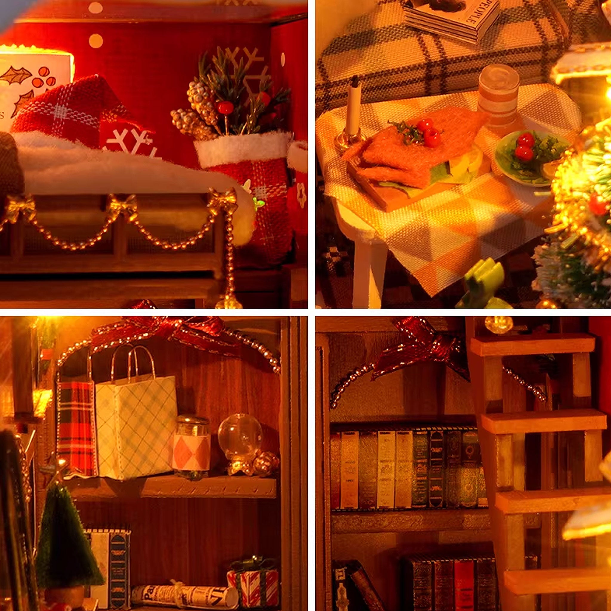 Plymagic DIY Book Nook - Christmas Cozy Home