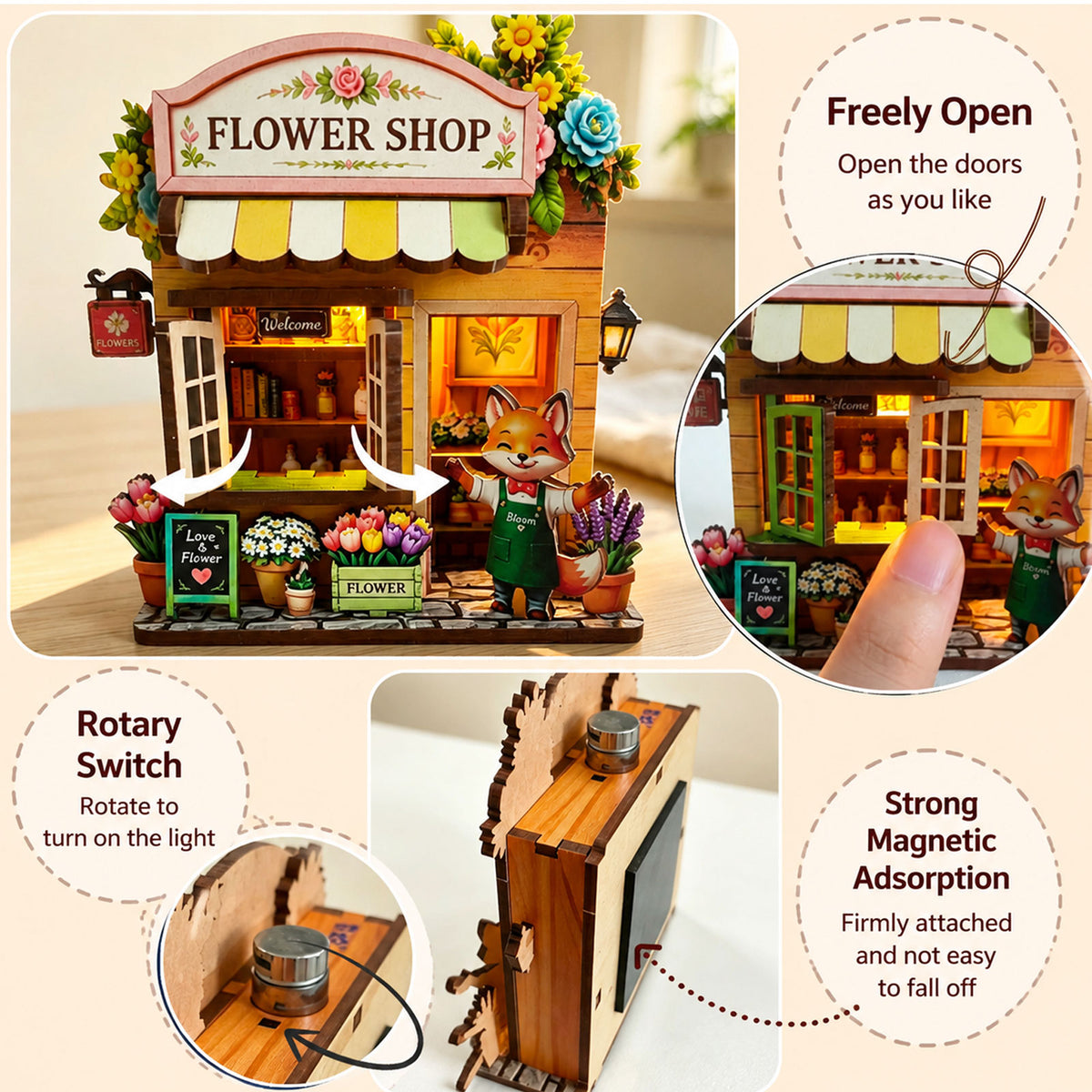 Plymagic DIY Fridge Magnets - Mini Market