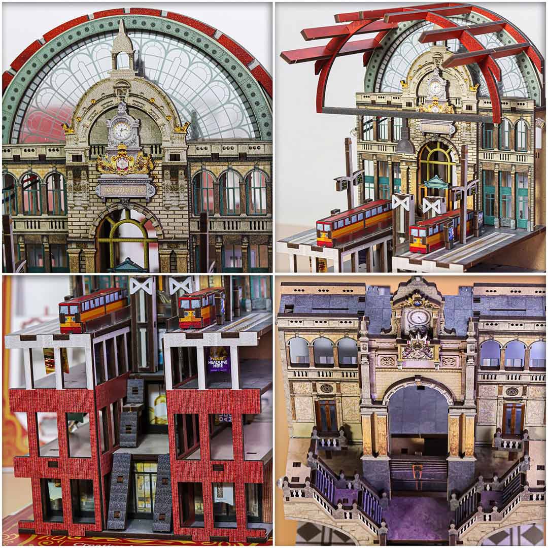 Plymagic DIY Book Nook -  Railway Cathedral(2 Sides Scene)