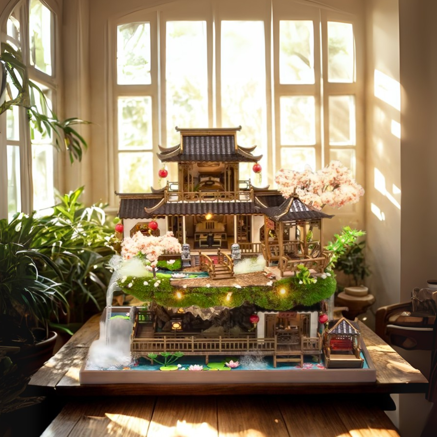 Plymagic DIY Mini House - Blossom Latern Pavilion