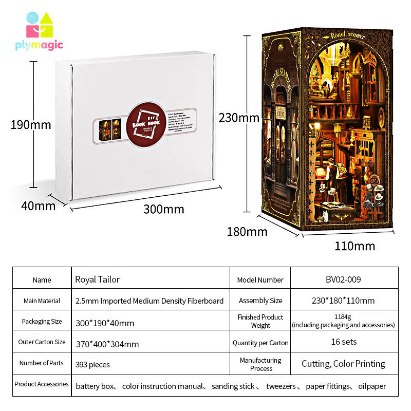 Plymagic DIY BookNook - Royal Tailor Handmade